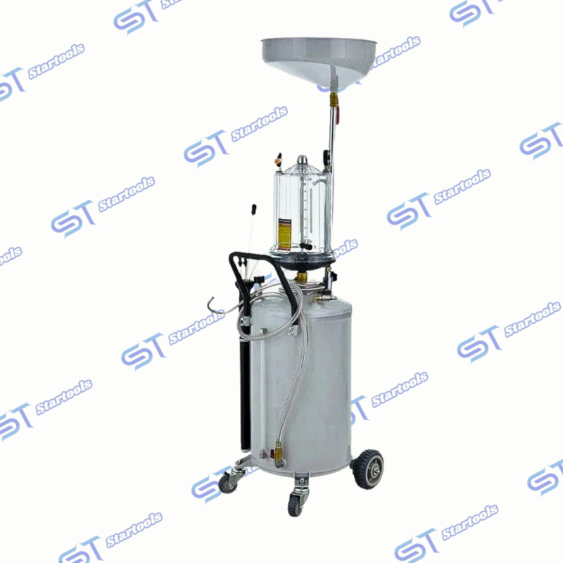 Engine oil suction machine with funnel