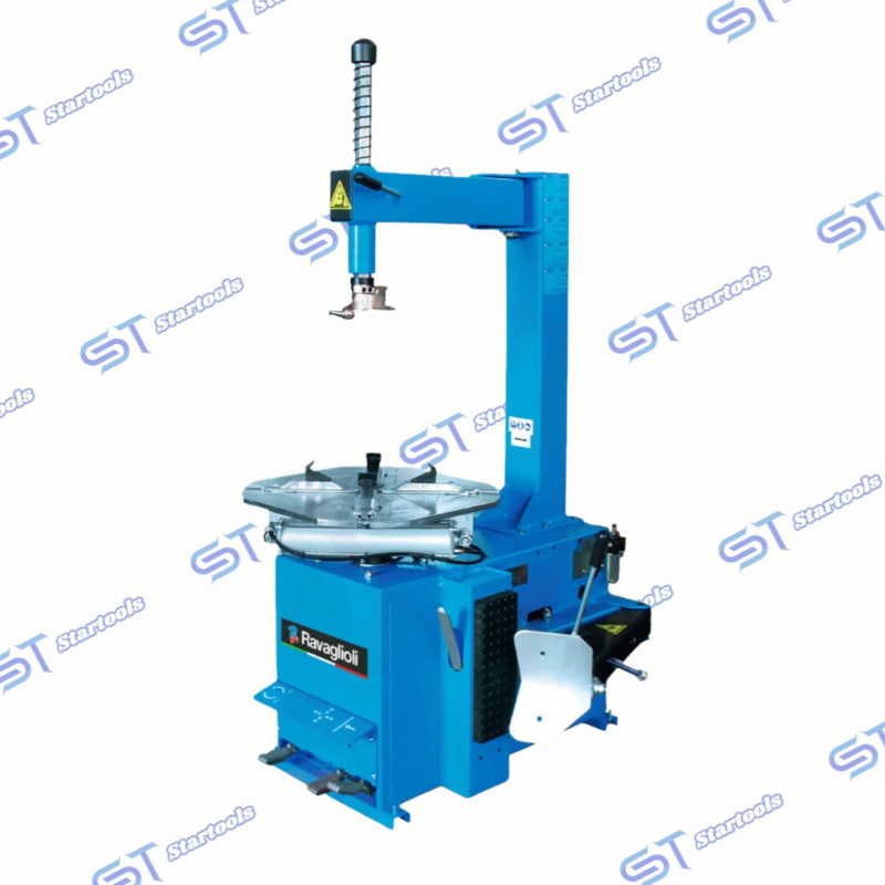 Semi-automatic tire fitting and removal machine